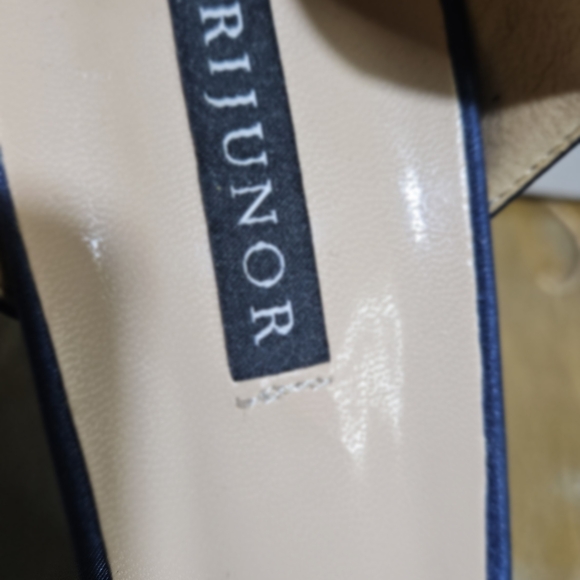 Chic Navy Ankle Strap Heels - Picture 4 of 9